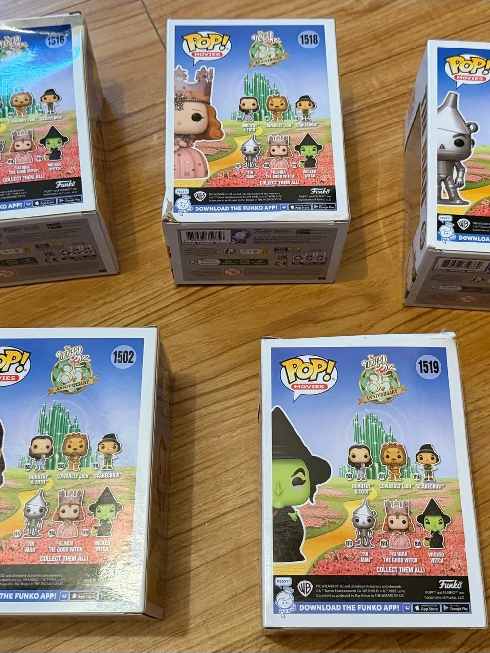 Funko Pop! Wizard of Oz Vinyl Figure Set — Green, White, Silver, Brown